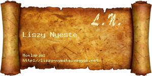 Liszy Nyeste névjegykártya